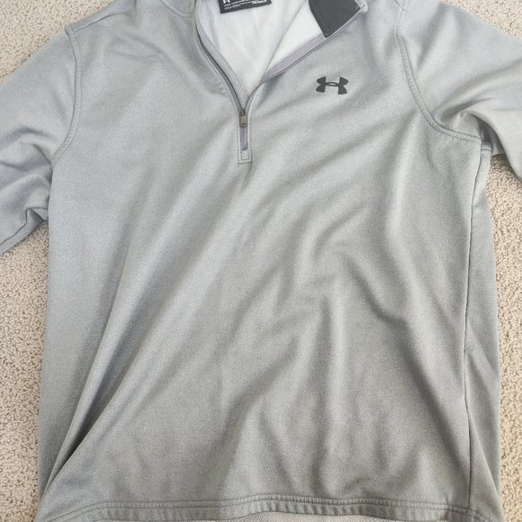 Gray Under Armour Size XL Zip Up Pullover - Picture 4 of 5